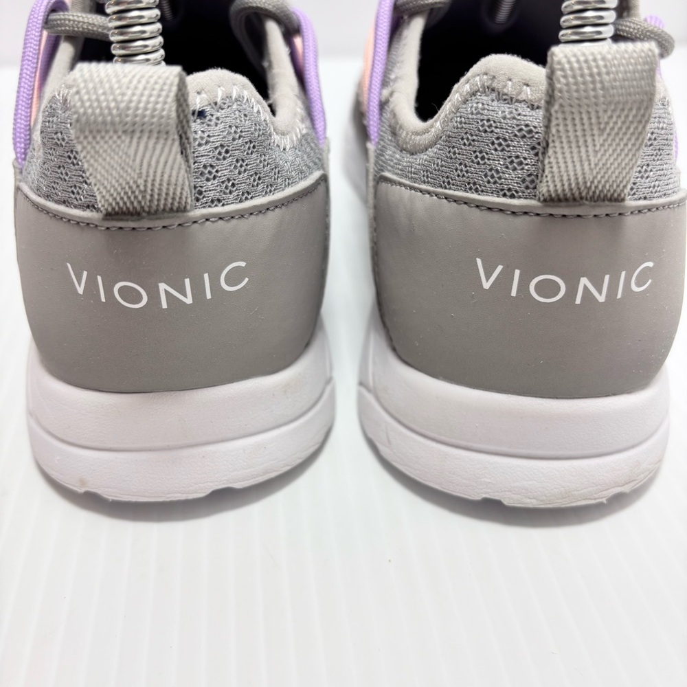Vionic Gray Athletic Sneakers with Pink and Purple Accents - Picture 8 of 15